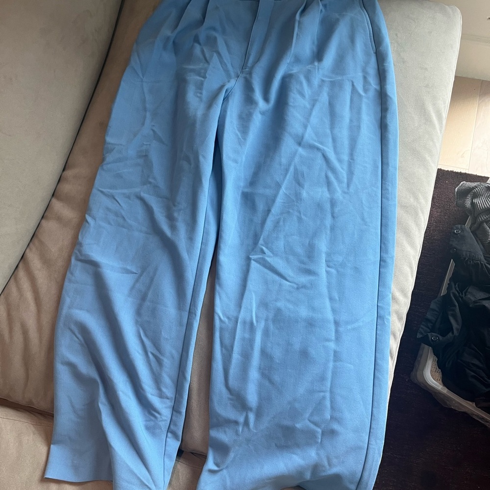Abercrombie & Fitch Sky Blue Trousers High Waisted Size L